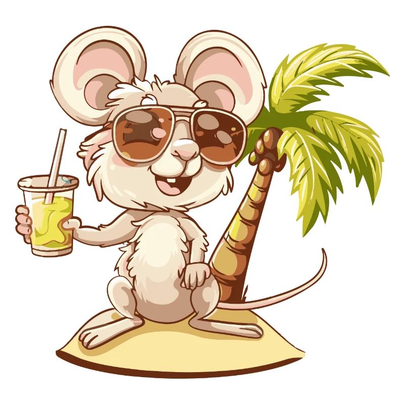 Maus Sommer Strand Comic