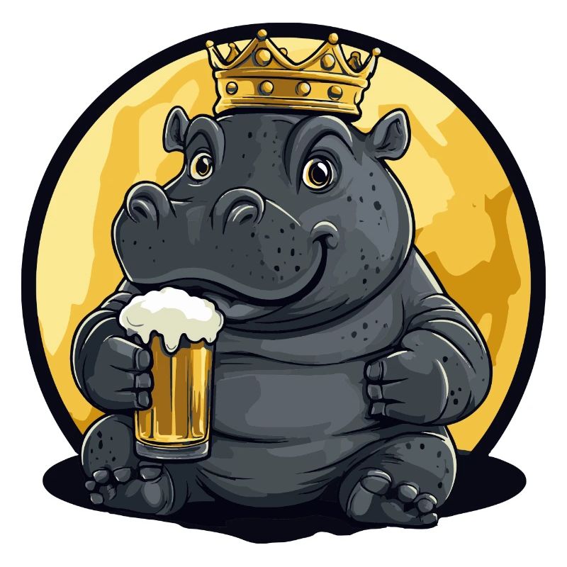 Nilpferd Bier Comic