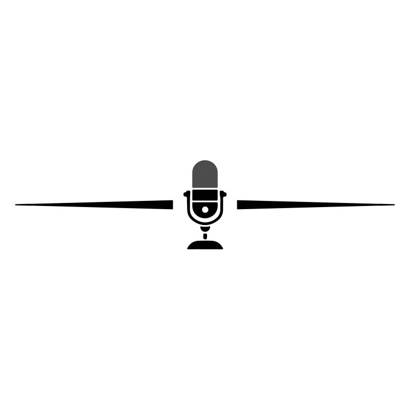 Microphone icon line