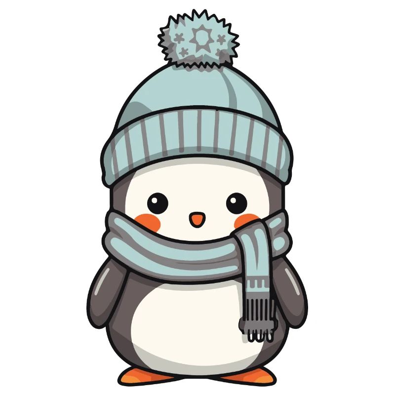 Pinguin Winter Tier Niedlich Comic