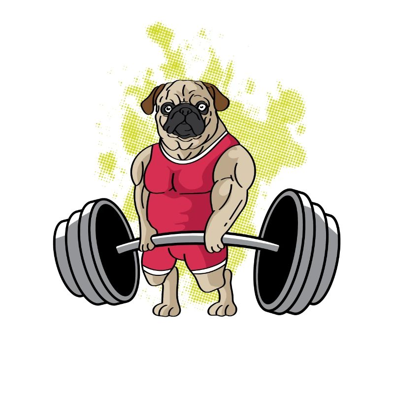 Mops -Gewichtheben Trainingstrainer Gift