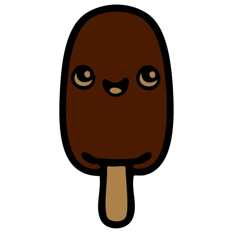 glace chocolat bâtonnet kawaii mignon enfant miam