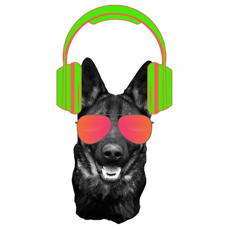Schäferhund DJ Deutscher Schäferhund Kopfhörer