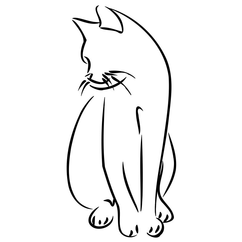 Katze Cat katzen Kontur 1c