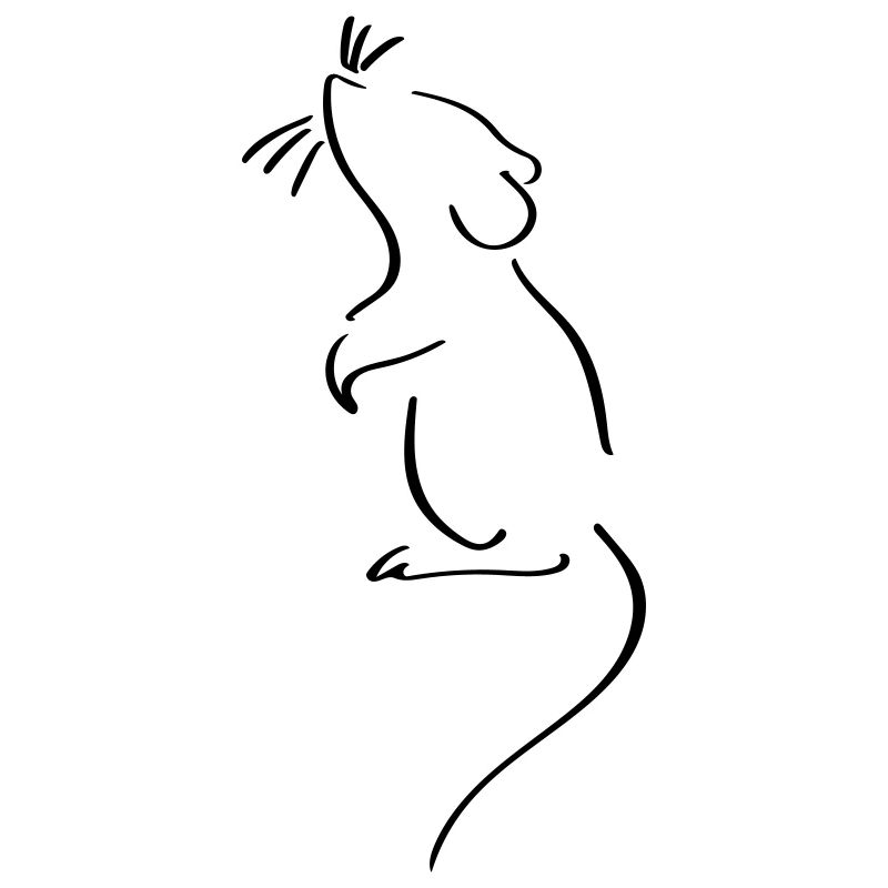 Mouse Line Art - Minimalist