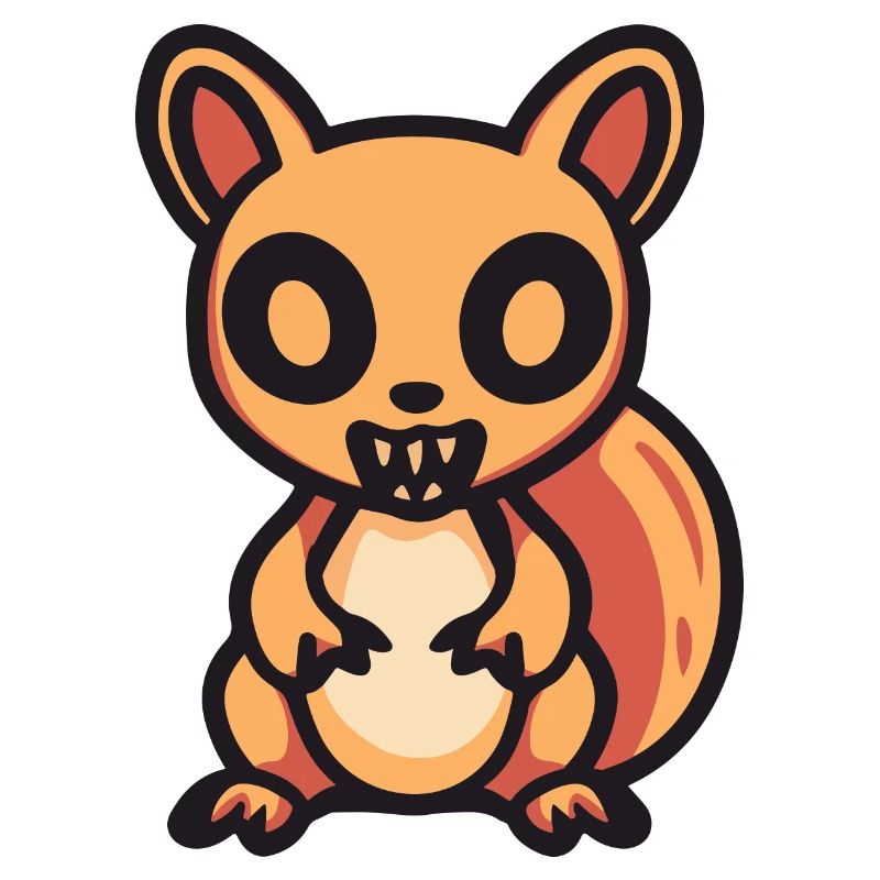 Eichhörnchen Halloween Comic Zombie