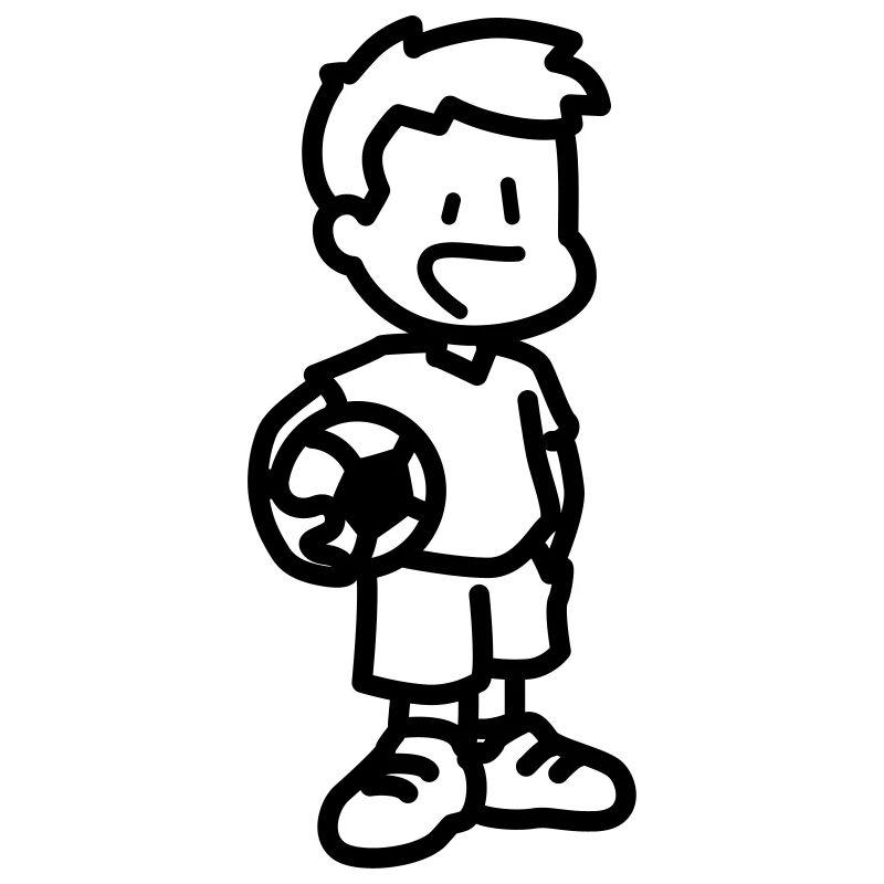 Junge mit Fußball