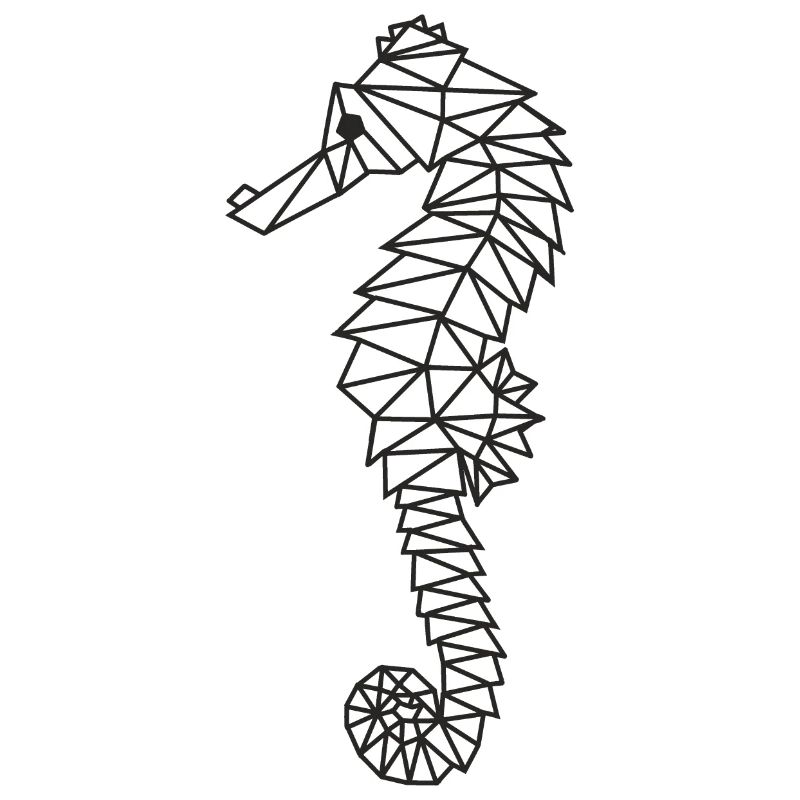 Seepferdchen in geometrischer moderner Form