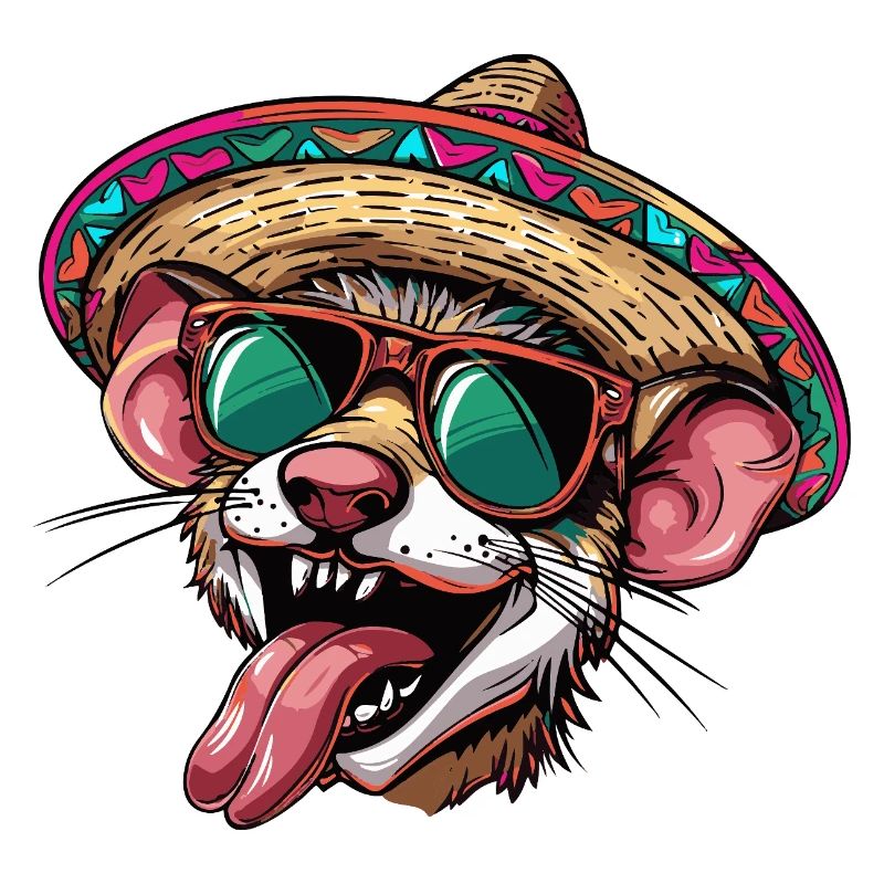 Mouse Comic Funny Sombrero