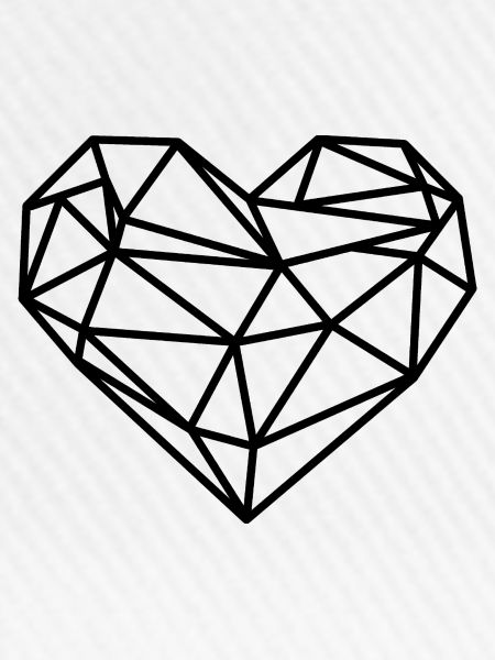 Heart Geometric Lines