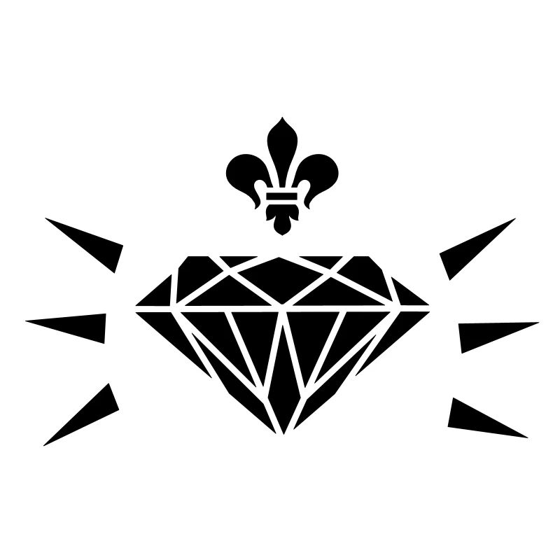 Diamant mit Lilie / diamond with fleur de lis (1c)