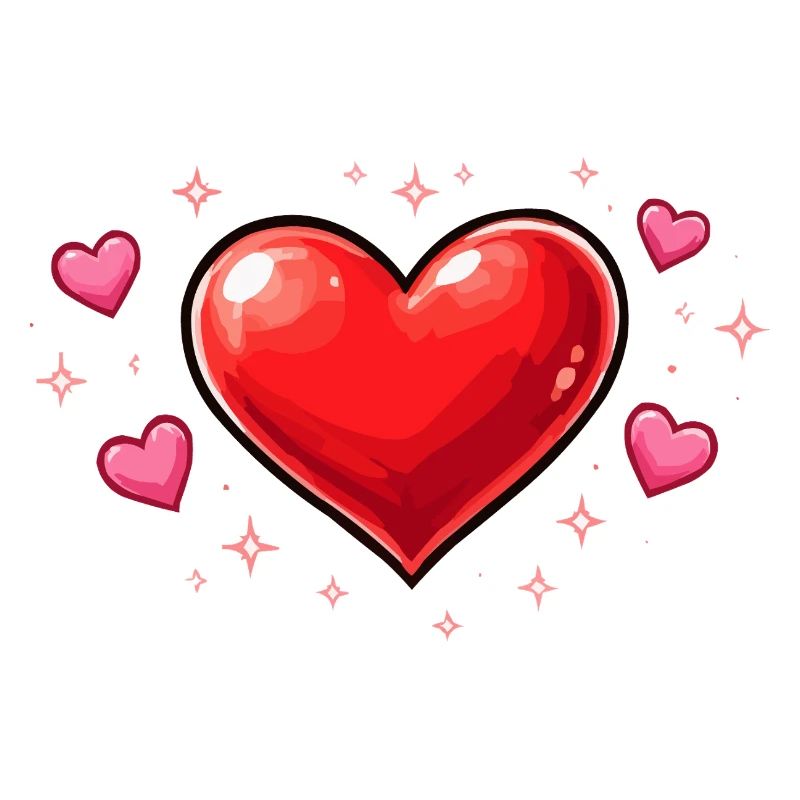 Glitter Heart Love Pattern