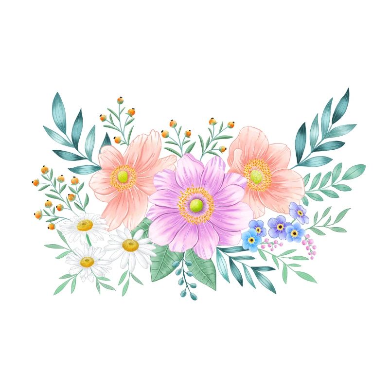 Cadre de fleurs avec beaucoup d’espace pour votre propre texte