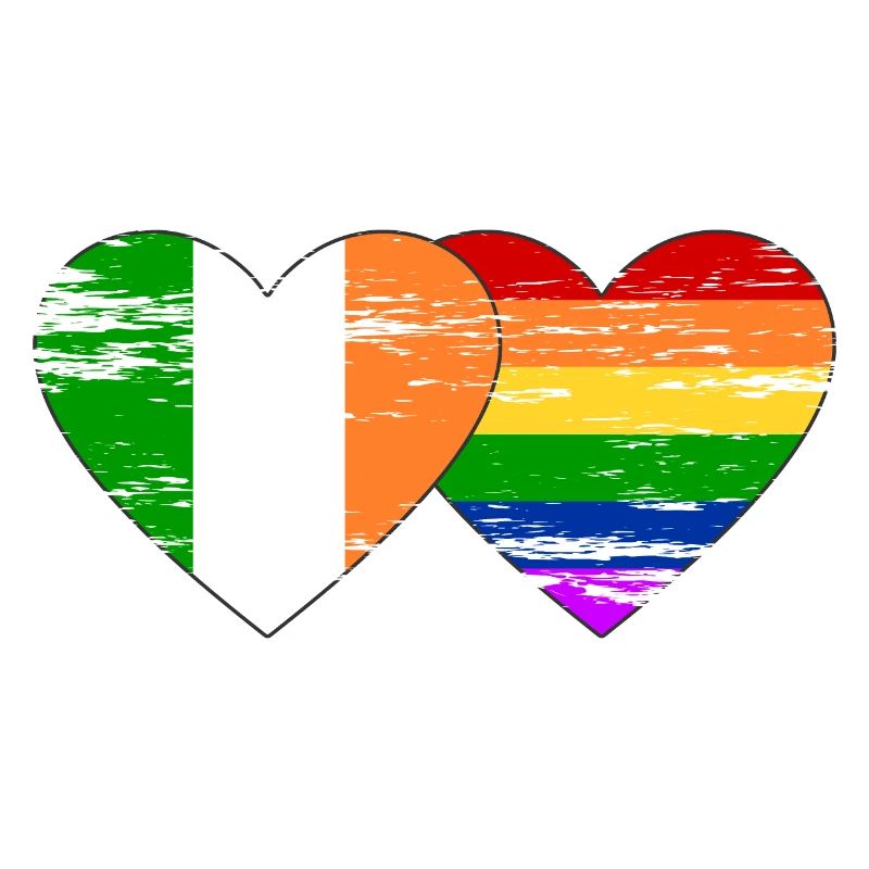 Drapeau arc-en-ciel de l’Irlande utilisé