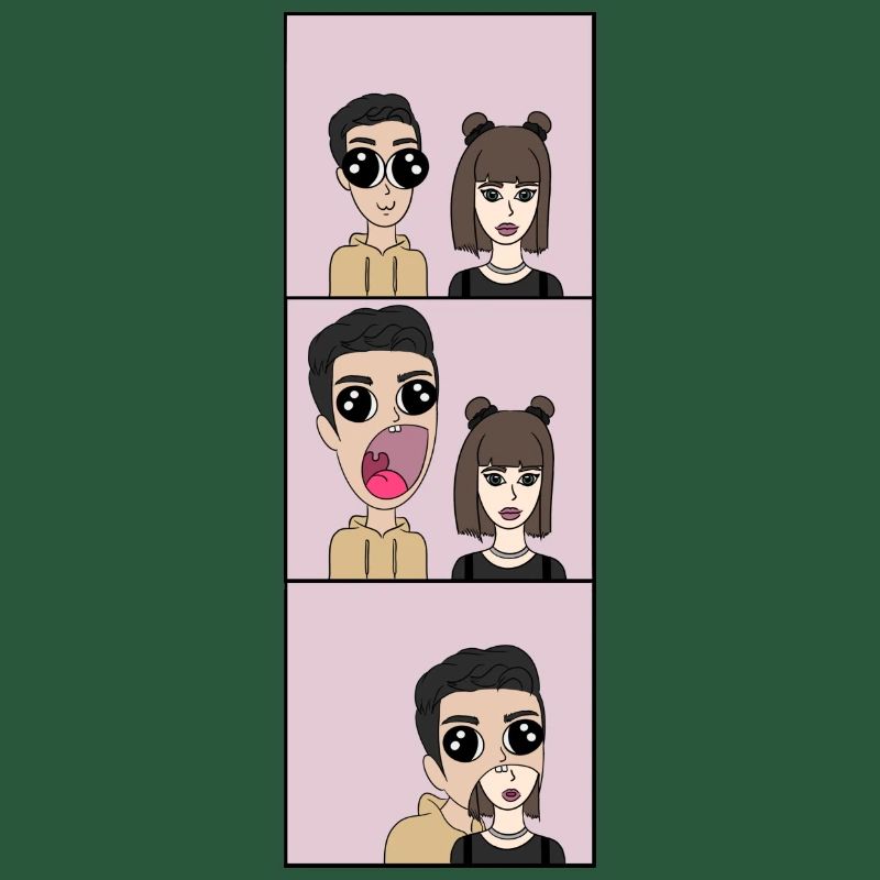 Il est dévoré | | de style comique Triptyque