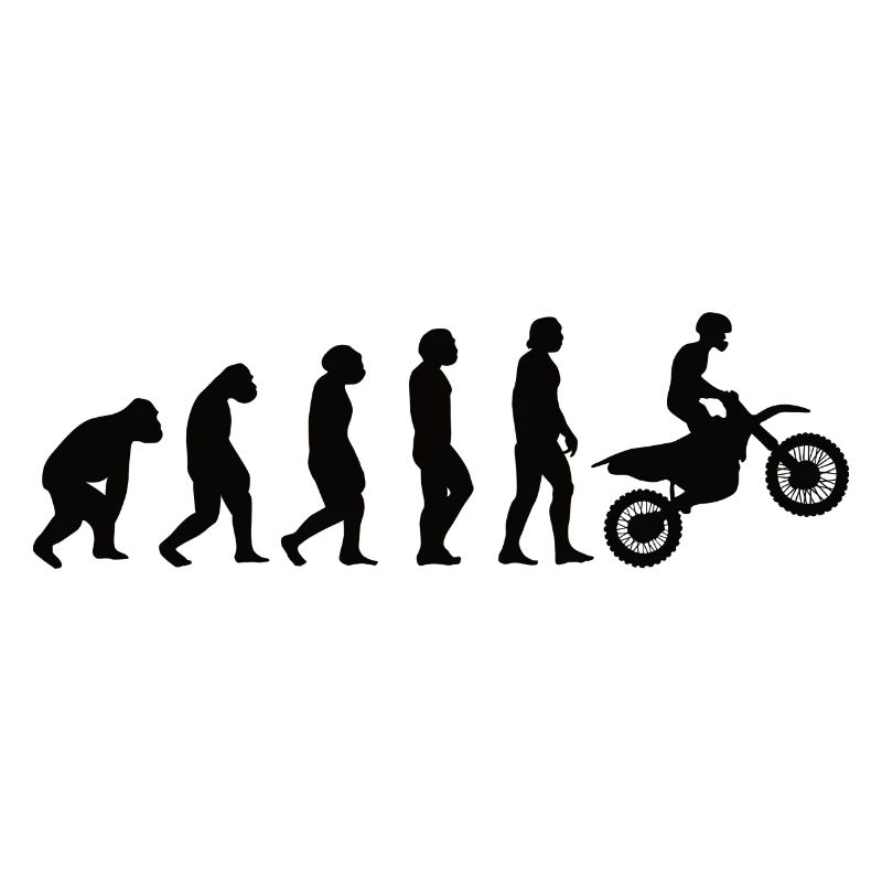 Motorcycle Biker Evolution Moped Moped Motorcyclist