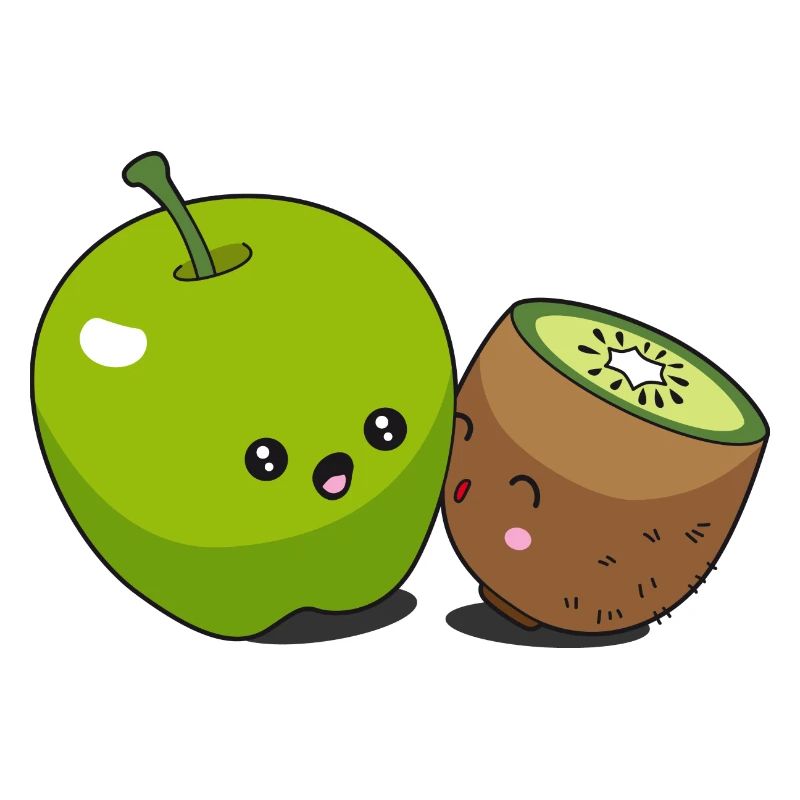 Apfel Kiwi Kawaii