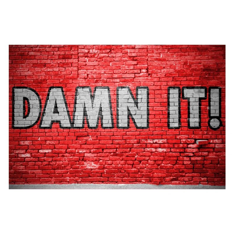 Damn It Ziegelsteinmauer Graffiti