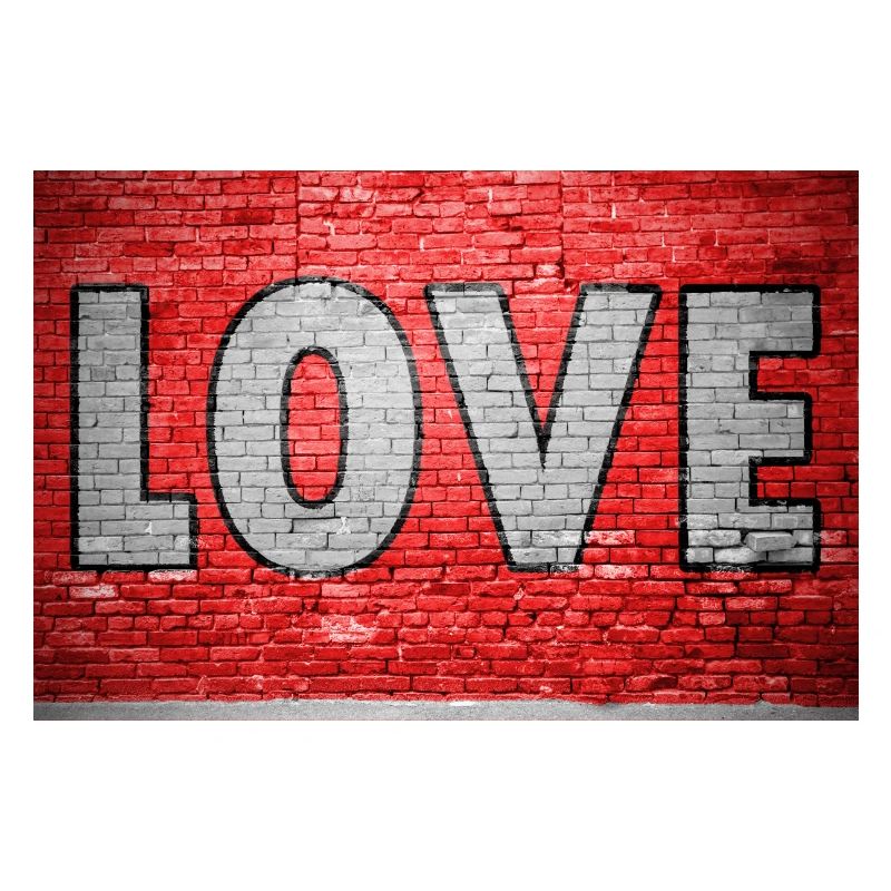 Love Ziegelsteinmauer Graffiti