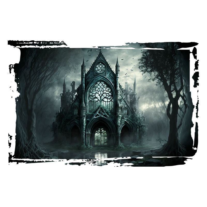 Château dans la nuit - style gothique