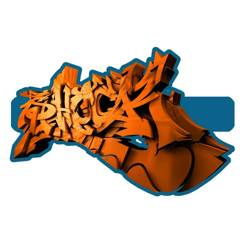 Shock perfektes 3D Graffiti Orange
