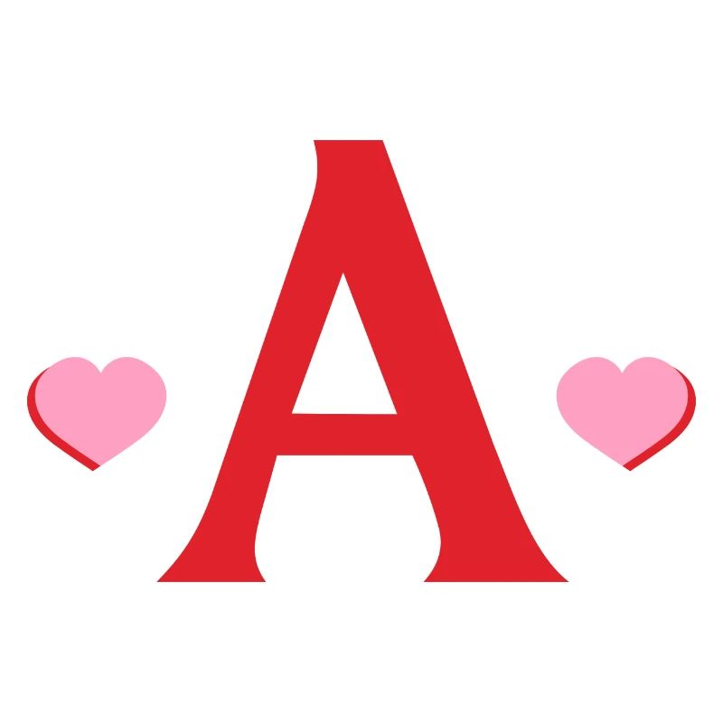 Letter with red hearts