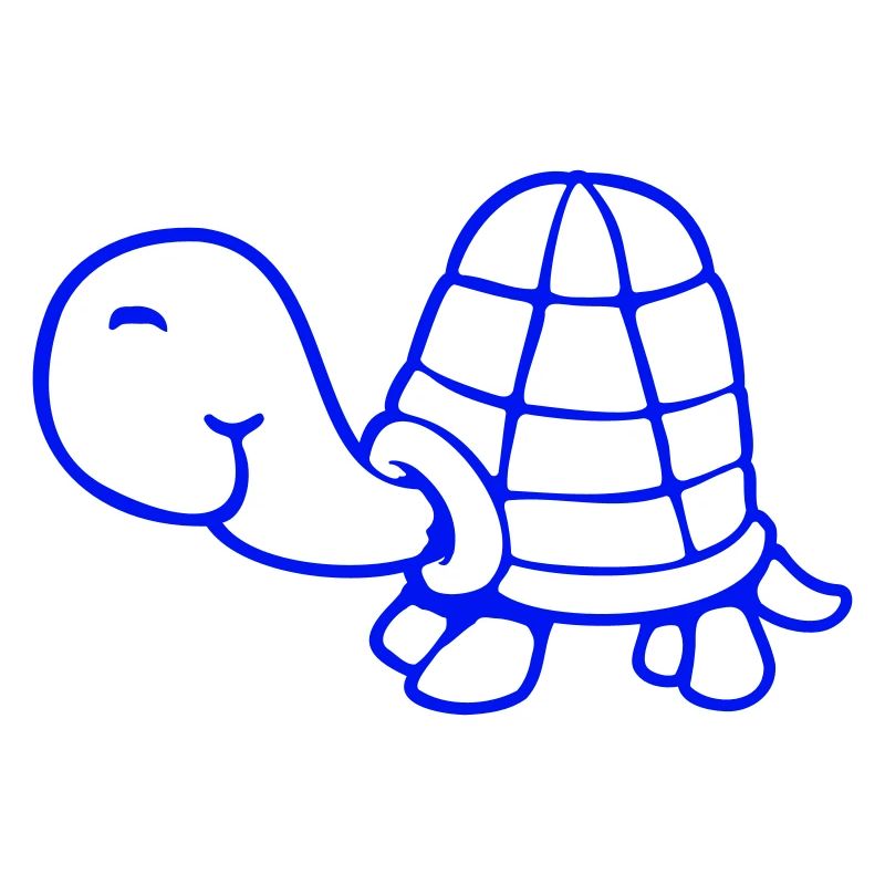 Little turtle smiling friendly happy