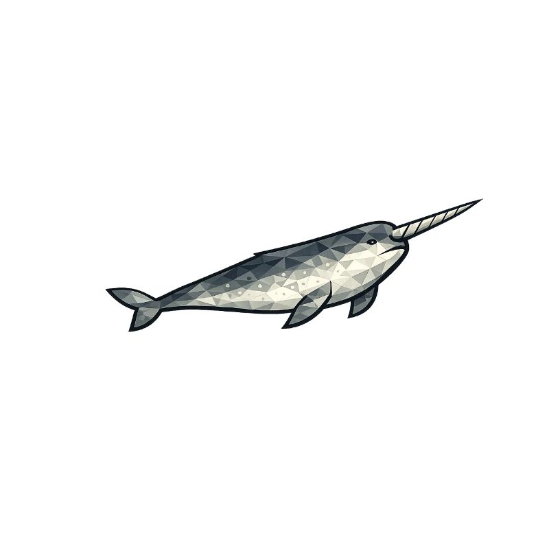 Geometric Narwhal Polygon