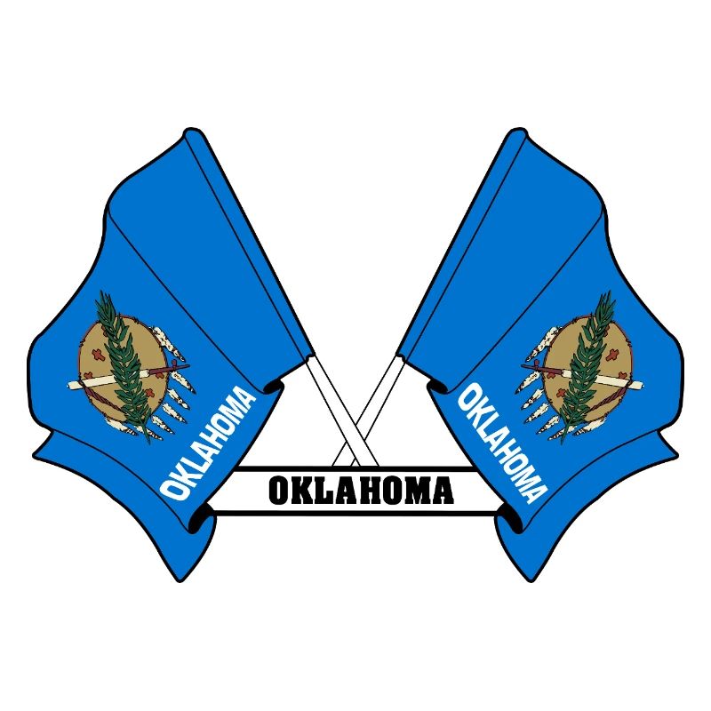 Zwei Flaggen mit dem Text OKLAHOMA