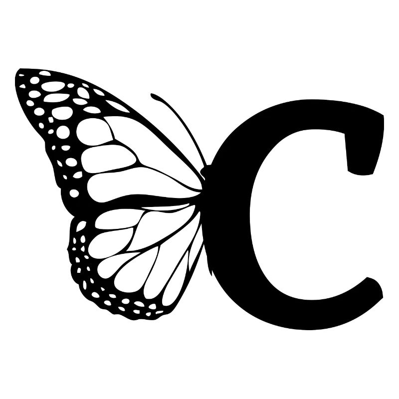 Buchstabe C Schmetterling