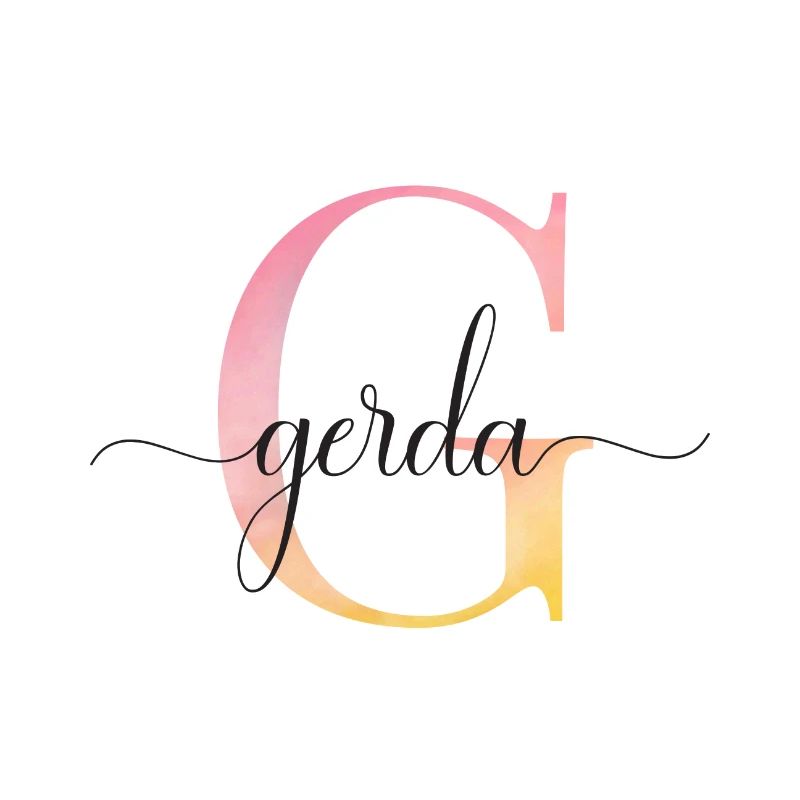 G| Monogramme | Nom | Gerda |Aquarelle