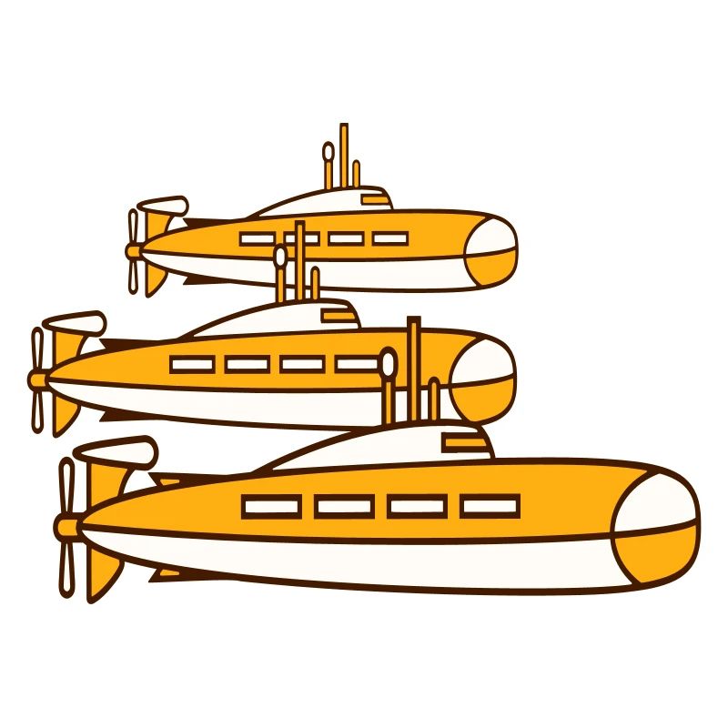 3 Submarines Fleet Three Squadrons Group Team Crew