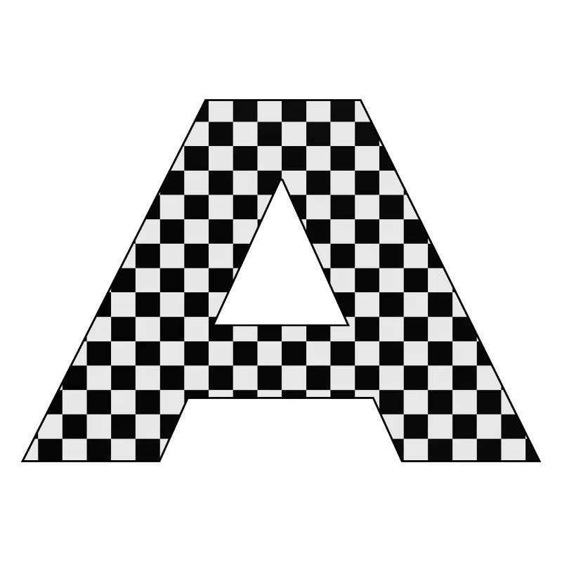 Checkerboard Pattern A in Black and White