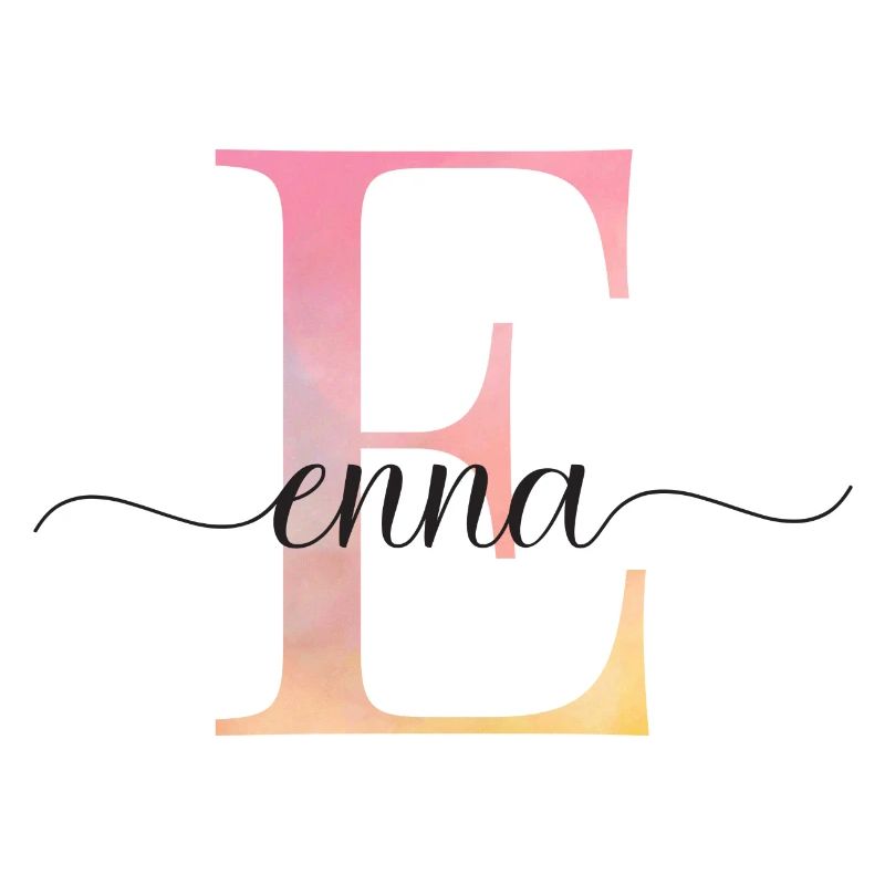 E| Monogramme | Nom | EnnaAquarelle