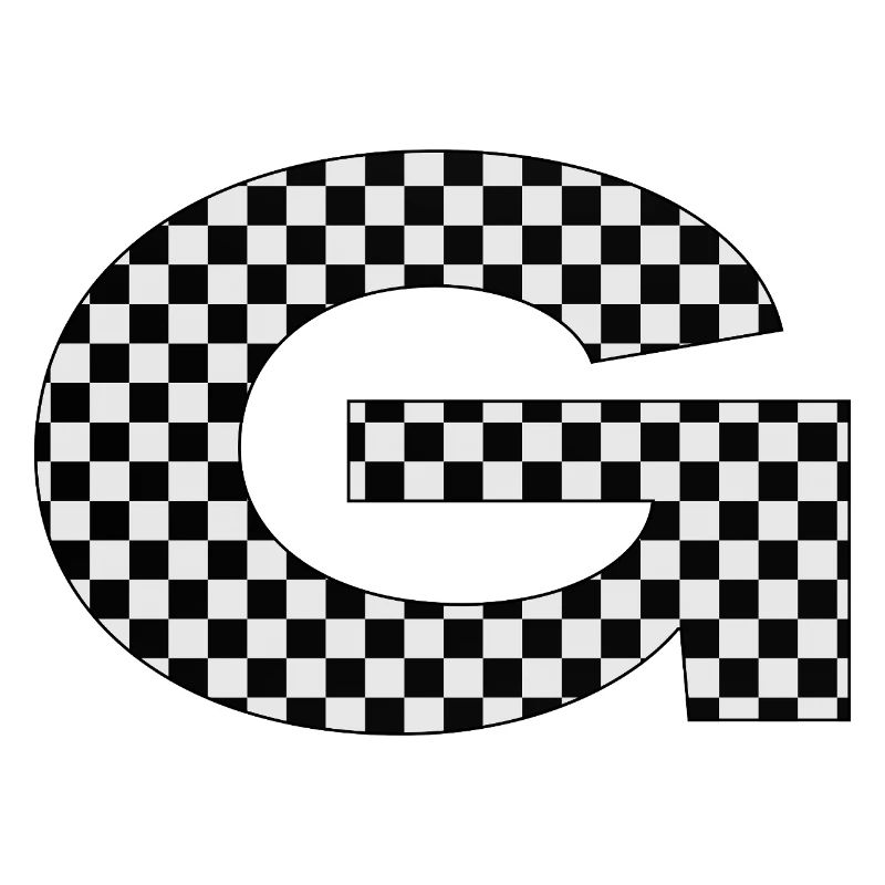 Letter G Checkerboard pattern