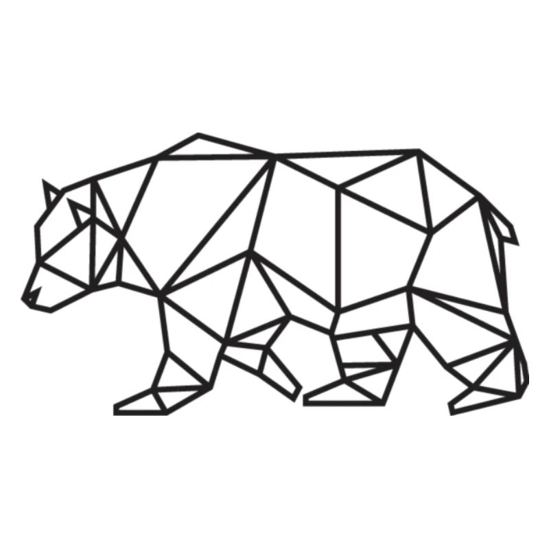 Bear Black Geometric