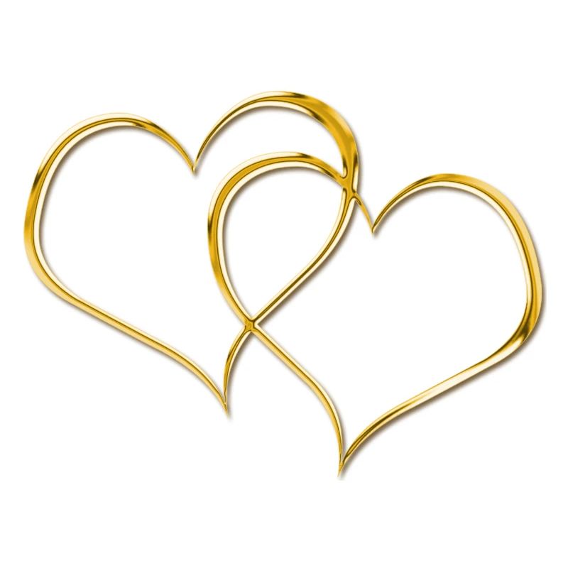 Double Heart GOLD 3D