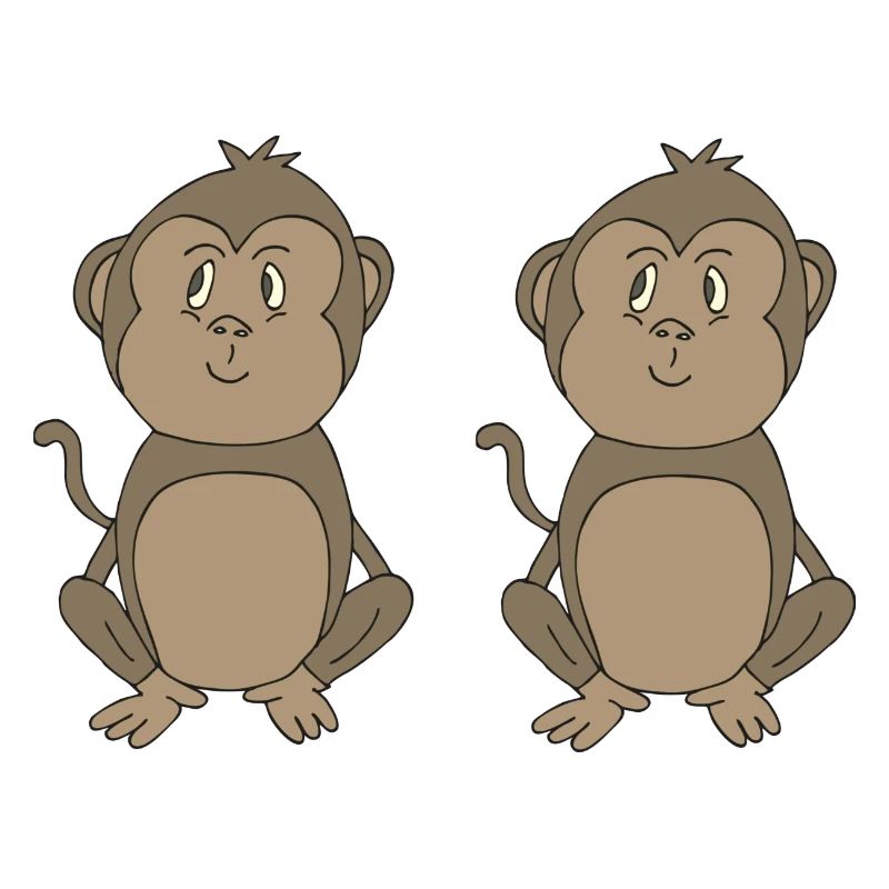 affe lustig im doppelpack