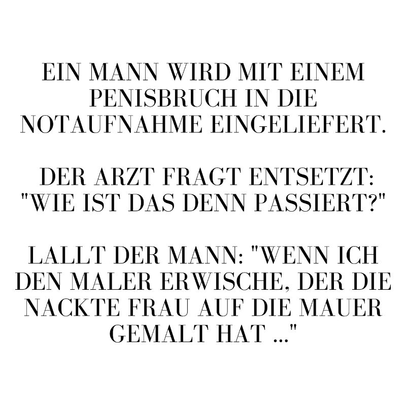 Witz über einen Penisbruch