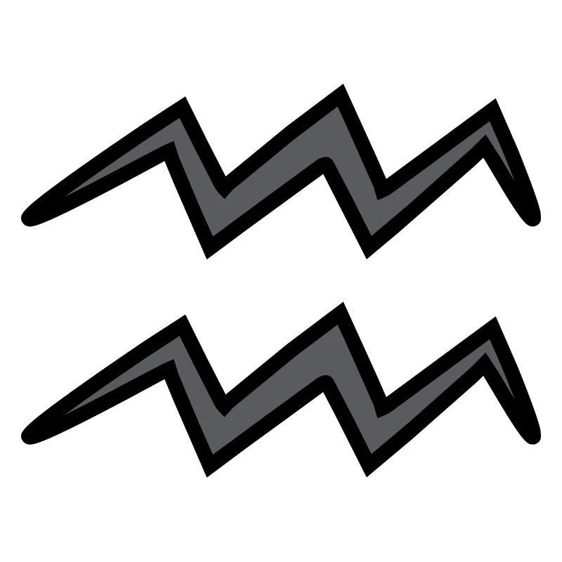 Wassermann Sternzeichen Symbol Schwarz & Grau