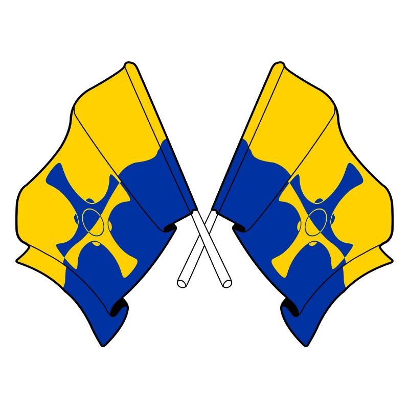 Two flags crossed – Durham