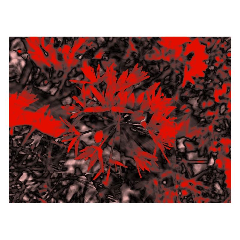 Crimson Branches in Noir Bloom
