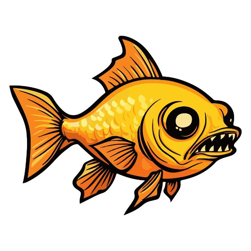 Goldfisch Halloween Comic Zombie