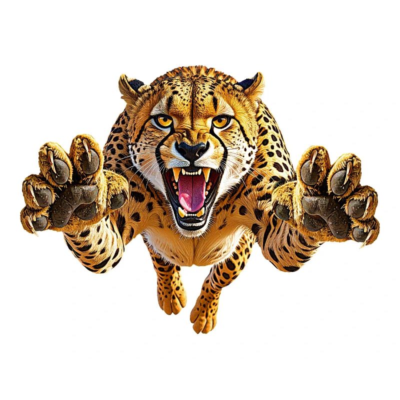 Guépard dans le saut