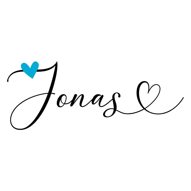Jonas Surname First name Calligraphy Heart
