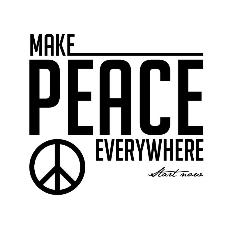 Peace everywhere black