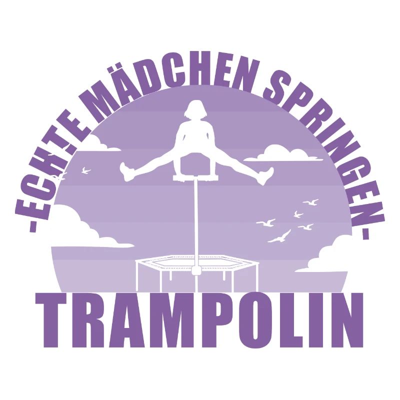 Echte Mädchen springen Trampolin Geschenk