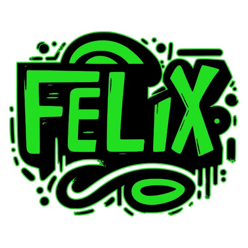 Felix Name Graffiti green