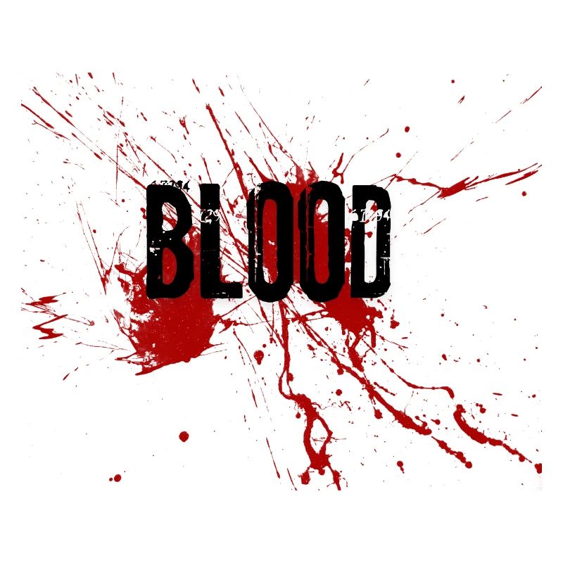 Blutiger Splatter Schriftzug