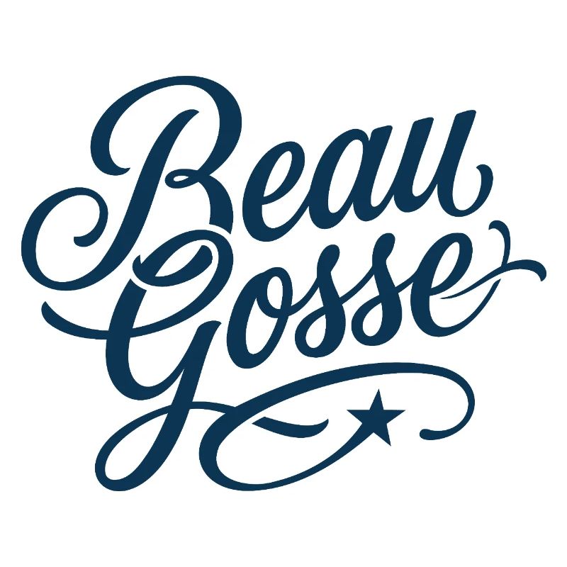 Beau Gosse Script Bleu